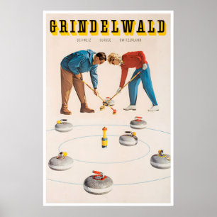 Grindelwald Art Zwitserse Reisposter Zwitserland Poster
