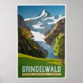 Grindelwald, Berner Oberland, Schweiz, Ski Poster (Voorkant)