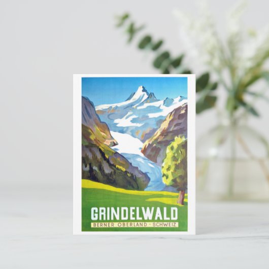 Grindelwald, berpiek, Zwitserland,  Briefkaart (Staand voorkant)