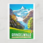 Grindelwald, berpiek, Zwitserland,  Briefkaart (Voorkant)