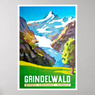Grindelwald, berpiek, Zwitserland,  Poster