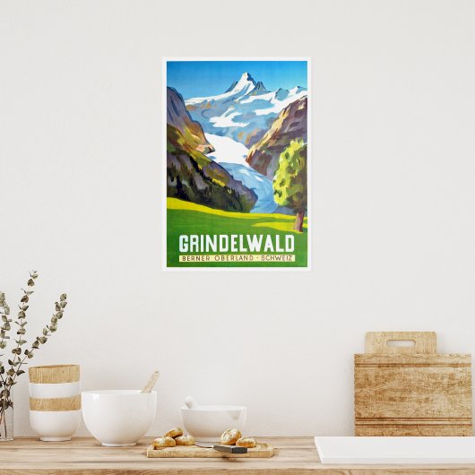 Grindelwald, berpiek, Zwitserland,  Poster (Keuken)