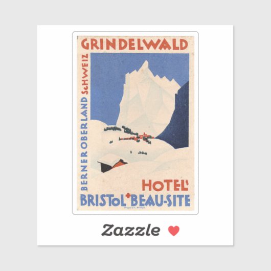 Grindelwald Bristol Beau-Site Hotel Sticker (Vel)