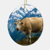 Grindelwald Cow - Bernese Alps - Zwitserland Keramisch Ornament (Links)
