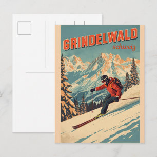 Grindelwald dorp Zwitserland natuur cadeau Briefkaart