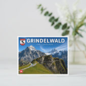 Grindelwald – Eerste Rotspad, Zwitserland Briefkaart (Staand voorkant)