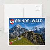 Grindelwald – Eerste Rotspad, Zwitserland Briefkaart (Voorkant / Achterkant)