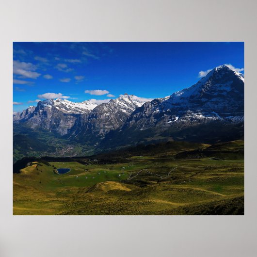 Grindelwald en de Zwitserse Alpen Poster (Voorkant)