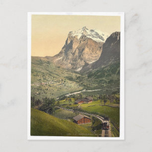 Grindelwald en Mount Wetterhorn, Bernese Oberland Briefkaart