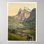 Grindelwald en Mount Wetterhorn, Bernese Oberland Poster (Voorkant)
