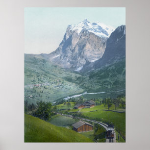 Grindelwald en Wetterhorn Poster