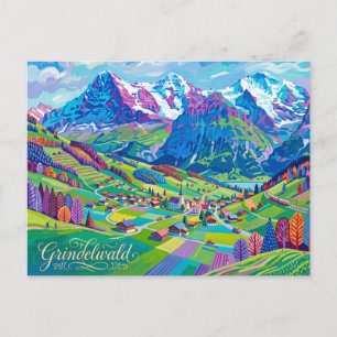 Grindelwald, Interlaken, Bern, Zwitserland Briefkaart