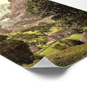 Grindelwald, kerk en Eiger Mountain, Bernese Ob Poster (Hoek)