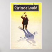 Grindelwald, Schweiz, Ski Travel Poster (Voorkant)