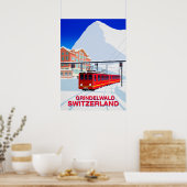 Grindelwald Ski Poster (Keuken)