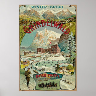 Grindelwald Swiss reisadvert Poster