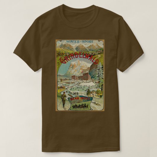  Grindelwald Swiss winter sport adve T-shirt (Design voorkant)