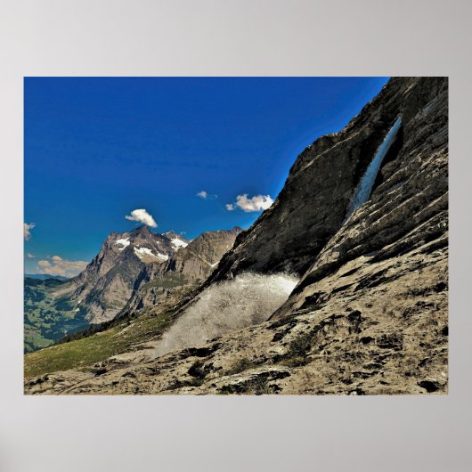Grindelwald Waterfall Poster (Voorkant)