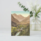 Grindelwald, weg van Zwiellutschine, Bernese Obe Briefkaart (Staand voorkant)