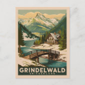 Grindelwald Zwitserland Alpen Retro Briefkaart (Voorkant)