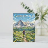 GRINDELWALD ZWITSERLAND BRIEFKAART (Staand voorkant)