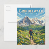 GRINDELWALD ZWITSERLAND BRIEFKAART (Voorkant / Achterkant)