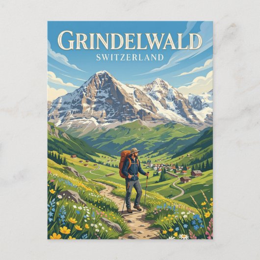 GRINDELWALD ZWITSERLAND BRIEFKAART (Voorkant)