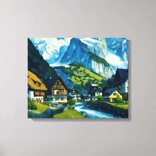 Grindelwald Zwitserland Kunst Canvas Afdruk (Voorkant)