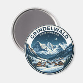 GRINDELWALD Zwitserland Magneet (Voorkant / Achterkant)