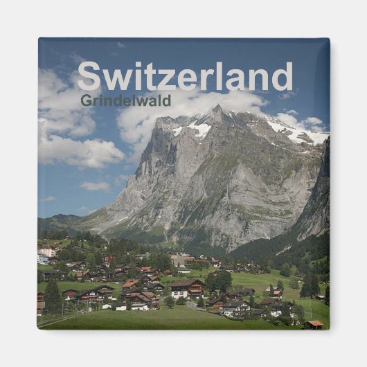 Grindelwald Zwitserland Magnet Travel Souvenir (Voorkant)