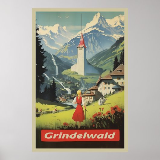 Grindelwald, Zwitserland Poster (Voorkant)