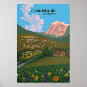 Grindelwald Zwitserland Reisposter Poster