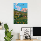 Grindelwald Zwitserland Reisposter Poster (Thuiskantoor)