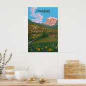 Grindelwald Zwitserland Reisposter Poster (Keuken)