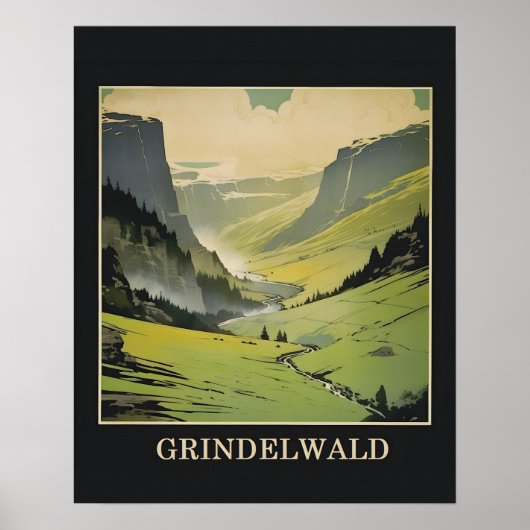 Grindelwald Zwitserland Reisposter Poster (Voorkant)