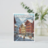 Grindelwald Zwitserland Reizen Briefkaart (Staand voorkant)