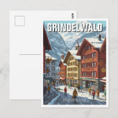 Grindelwald Zwitserland Reizen Briefkaart (Voorkant / Achterkant)