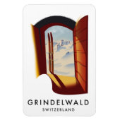 Grindelwald Zwitserland ski poster Magneet (Verticaal)