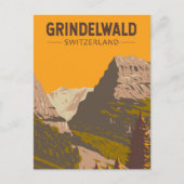 Grindelwald Zwitserland Travel Art Vintage Briefkaart (Voorkant)