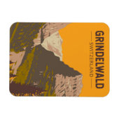 Grindelwald Zwitserland Travel Art Vintage Magneet (Horizontaal)