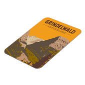 Grindelwald Zwitserland Travel Art Vintage Magneet (Linkerzijde)