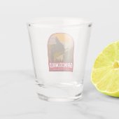 Grindelwald Zwitserland Travel Art Vintage Shot Glas (Achterkant)