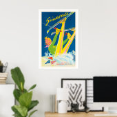 Grindelwald Zwitserland Vintage Skiposter Poster (Thuiskantoor)