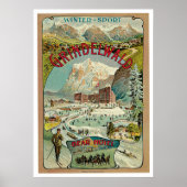 Grindelwald Zwitserland Vintage Travel Poster (Voorkant)