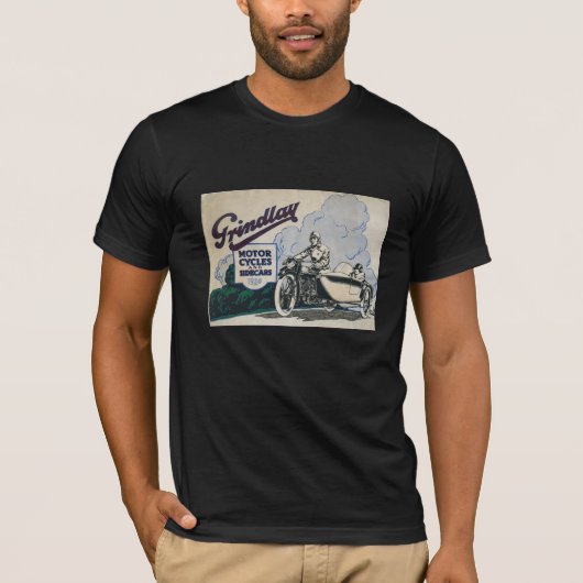 GRINDLAY MOTORCYCLUS EN SIDECARS. T-SHIRT (Voorkant)