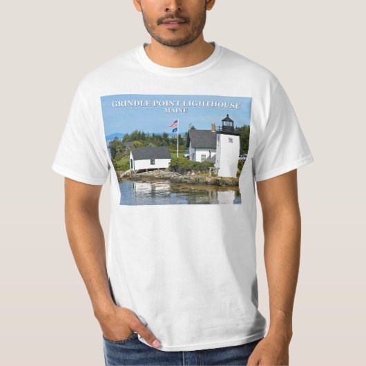 Grindle Point Lighthouse, Maine T-shirt (Voorkant)