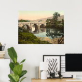 Grindleford Bridge, Derbyshire, Engeland Poster (Thuiskantoor)