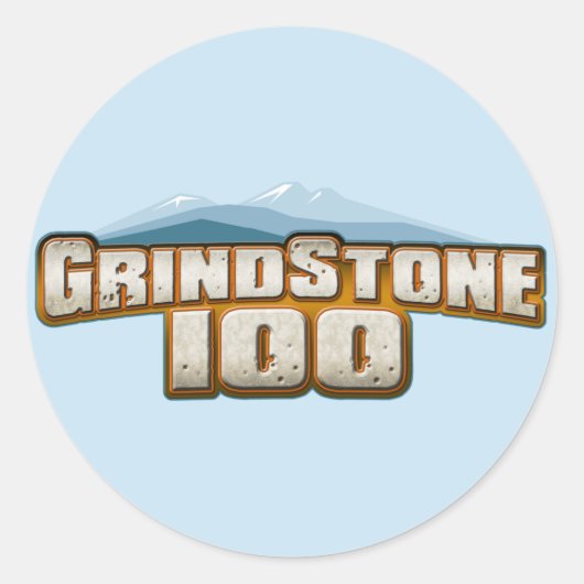 Grindstone 100 ronde sticker (Voorkant)