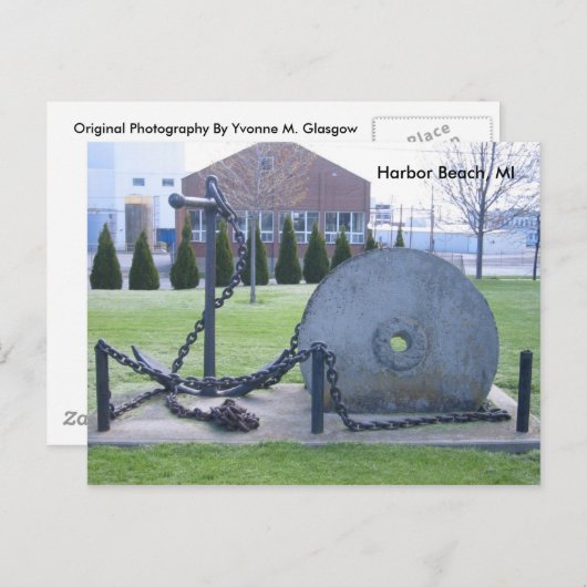 Grindstone and Anchor in Harbor Beach, MI Briefkaa Briefkaart (Voorkant / Achterkant)