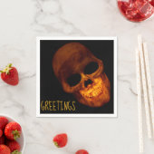 Grinende schedelgroet servet (Insitu)